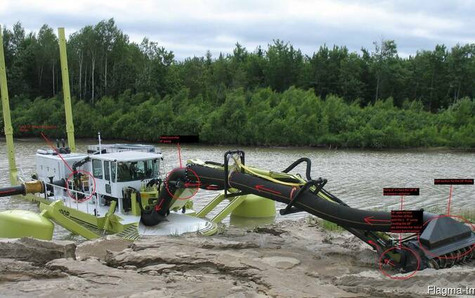Земснаряды из Канады Amphibex AE800P.