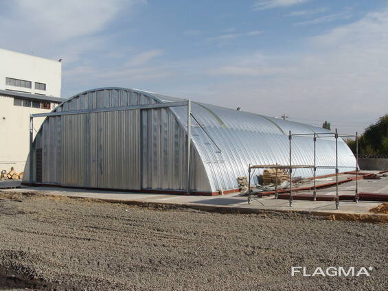 Арочные бескаркасные ангары промышленного производства