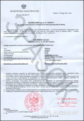Легализация и рабочее разрешение в Польше