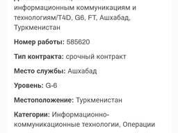 Новые вакансии в системе ООН