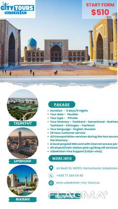 Uzbekistan Classical Tour 6 days/5 nights – 510 USD